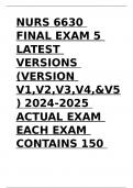 NURS 6630 FINAL EXAM 5 LATEST VERSIONS (VERSION V1,V2,V3,V4,&V5) 2024-2025 ACTUAL EXAM