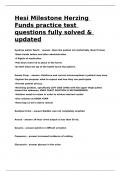 Hesi Milestone Herzing Funds practice test questions fully solved & updated.