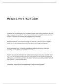 Module 1 Pre-k PECT Exam Questions and Answers