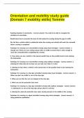 Orientation and mobility study guide (Domain 7 mobility skills) Tommie.