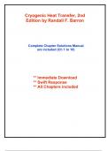 Solutions for Cryogenic Heat Transfer, 2nd Edition by Barron (All Chapters included)