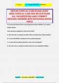 HESI RN CRITICAL CARE EXAM LATEST 2024/CRITICAL CARE HESI RN EXIT EXAM ALL 150 QUESTIONS AND CORRECT DETAILED ANSWERS WITH RATIONALE RATED 100%S