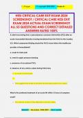 HESI CRITICAL CARE EXIT EXAM 2024 SCREENSHOT / CRITICAL CARE HESI EXIT EXAM 2024 ACTUAL EXAM SCREENSHOT ALL 55 QUESTIONS AND CORRECT DETAILED ANSWERS RATED 100%