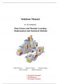 Solutions for Data Science and Machine Learning, 1st Edition by Kroese (All Chapters included)