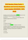 CHC Random Study Guide 1 | Questions and Correct Answers | Latest Update 2024/2025 | 100% PASS