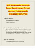 NUR 660 Maryville University Exam | Questions and Correct Answers | Latest Update 2024/2025 | 100% PASS