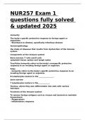 NUR257 Exam 1 questions fully solved & updated 2025