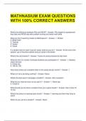 MATHNASIUM EXAM QUESTIONS WITH 100% CORRECT ANSWERS 