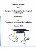 Solution Manual For Surgical Technology for the Surgical Technologist 6th Edition by Association of Surgical Technologists Chapter 1-26