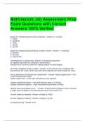 Mathnasium Job Assessment Prep Exam Questions with Correct Answers 100% Verified 