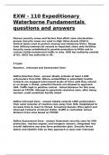 EXW - 110 Expeditionary Waterborne Fundamentals questions and answers