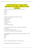 NURS 6011 Exam 1 Study Guide Questions with 100% Verified Correct Answers