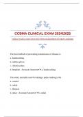 CCBMA CLINICAL EXAM 20242025 WITH GUARANTEED ACCURATE ANSWERS