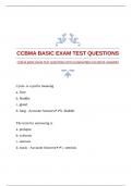 CCBMA BASIC EXAM TEST QUESTIONS WITH GUARANTEED ACCURATE ANSWERS