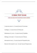 CCBMA TEST EXAM WITH GUARANTEED ACCURATE ANSWERS