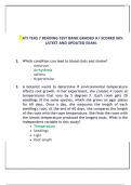 ATI TEAS 7 READING TEST BANK GRADED A I SCORED 98% LATEST AND UPDATED EXAM.