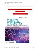 TEST BANK for Clinical Chemistry Principles, Techniques, and Correlations 9th Edition by Bishop Fody, All 31 Chapters Covered, Verified Latest Edition