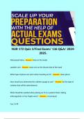 NUR 172 Quiz 3/Final Exam/ 136 Q&A/ 2024-2025.  