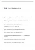 NAB Exam Questions and Answers- Environment