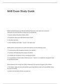 NAB Exam Study Guide Questions and Answers