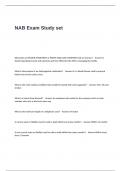 NAB Exam Study set with Questions and Answers