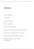 NAB Exam Questions and Answers