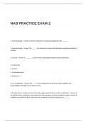 NAB PRACTICE EXAM 2 Questions and Answers