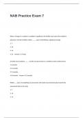 NAB Practice Exam 7 Questions and Answers