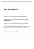 NAB Practice Exam A Questions and Answers