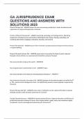 GA JURISPRUDENCE EXAM QUESTIONS AND ANSWERS WITH SOLUTIONS 2025