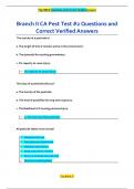 Branch II CA Pest Test #2 Questions and  Correct Verified Answers