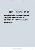 TEST BANK FOR INTERNATIONAL ECONOMICS  THEORY AND POLICY 6TH  EDITION BY KRUGMAN AND  OBSTFELD