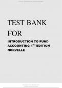 TEST BANK FOR INTRODUCTION TO FUND ACCOUNTING 4 TH EDITION NORVELLE