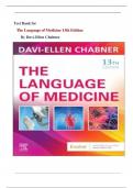 Test Bank for The Language of Medicine 13th Edition by Davi-Ellen Chabner|9780443107795| All Chapters 1-22| LATEST