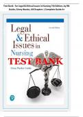 Test Bank for Legal & Ethical Issues in Nursing, 7th Edition by Ginny Wacker Guido ||Complete Guide A+