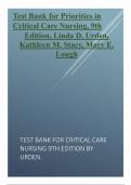 TEST BANK For Priorities in Critical Care Nursing