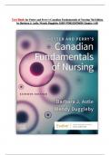 Test Bank for Potter and Perry's Canadian Fundamentals of Nursing 7th Edition by Barbara J. Astle, Wendy Duggleby ISBN 9780323870658 Chapter 1-48 | Complete Guide A+ 2024|2025