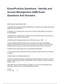 Exam/Practice Questions - Identity and Access Management (IAM) Exam Questions And Answers