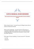 CAFCA MANUAL EXAM 20242025 WITH GUARANTEED ACCURATE ANSWERS |VERIFIED