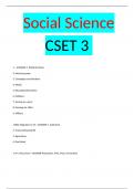 Social Science CSET 3 