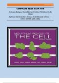 COMPLETE TEST BANK FOR Molecular Biology of the Cell (Seventh Edition) 7th Edition Kindle Edition by Bruce Alberts , Rebecca Heald Alexander Johnson || LATEST EDITION {2024 -2025}