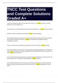 TNCC Test Questions and Complete Solutions Graded A+