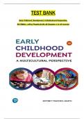 Test Bank for Early Childhood Development: A Multicultural Perspective 8th Edition by Jeffrey Trawick-Smith All 1-18 Chapters Covered ,Latest Edition, ISBN:9780137544981