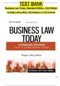 Test Bank for Business Law Today, Standard: Text & Summarized Cases 13th Edition by Roger LeRoy Miller All 1-36 Chapters Covered ,Latest Edition, ISBN:9780357634851