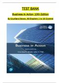 Test Bank for Business in Action 10th Global Edition by Bovee & Thill, All 1-16  Chapters Covered ,Latest Edition, ISBN:9781292721651