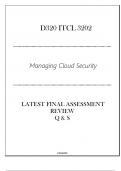 (D320) ITCL 3202 Managing Cloud Security - Latest FA Review Q & S 2024