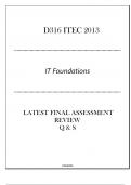 (D316) ITEC 2013 IT Foundations - Latest FA Review Q & S 2024