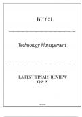 MBA-BU 621 Technology Management - Latest Finals Review Q & S 2024