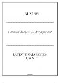 (LU) BUSI 323 Financial Analysis & Management - Latest Finals Review Q & S 2024.