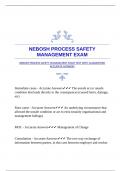 NEBOSH PROCESS SAFETY MANAGEMENT EXAM TEST WITH GUARANTEED ACCURATE ANSWERS